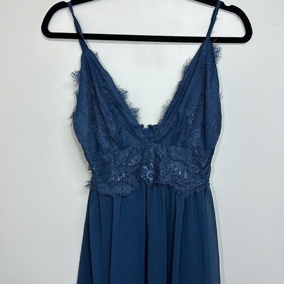 Lulus Dream About‎ Me Navy Blue Lace Maxi Dress Small - Picture 6 of 9